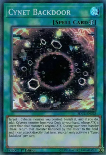 Cynet Backdoor - SDCL-EN023 - Super Rare - 1st Edition - YuGiOh