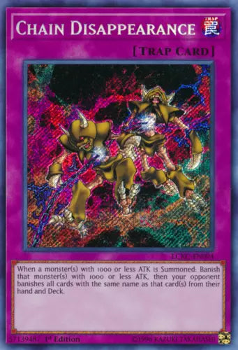 Chain Disappearance - LCKC-EN094 - Secret Rare - 1st Edition - YuGiOh