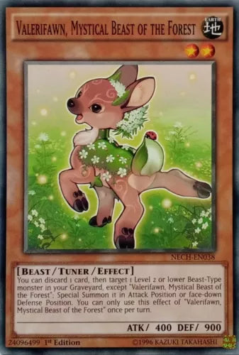 Valerifawn, Mystical Beast of the Forest - NECH-EN038 - Common - 1st Edition