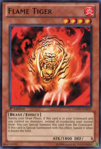 Flame Tiger - GAOV-EN039 - Common - 1st Edition - YuGiOh