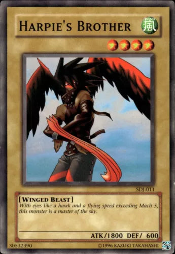 Harpie's Brother - SDJ-011 - Common - Unlimited Edition - YuGiOh LP