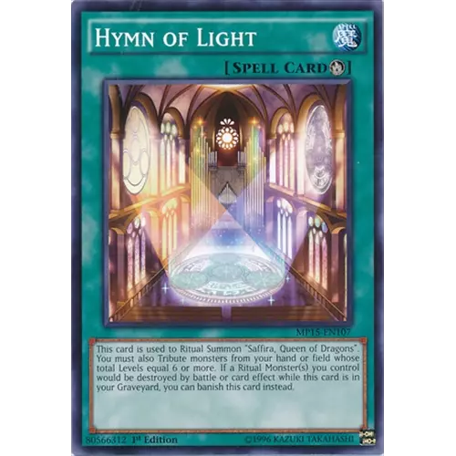 Hymn of Light - MP15-EN107 - Common - 1st Edition - YuGiOh