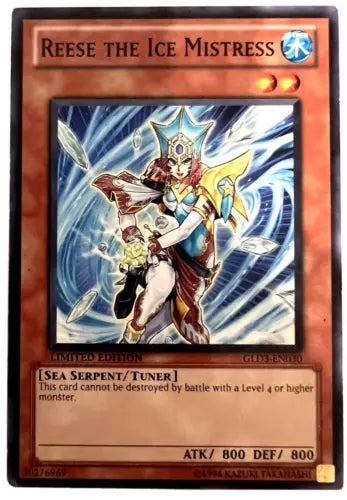 Reese the Ice Mistress - GLD3-EN030 - Common - Limited Edition - YuGiOh