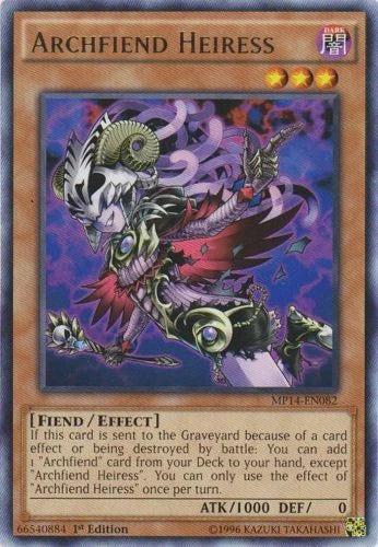 Archfiend Heiress - MP14-EN082 - Rare - 1st Edition - YuGiOh