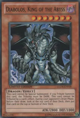 Diabolos, King of the Abyss - GLD4-EN018 - Common - Limited Edition - YuGiOh
