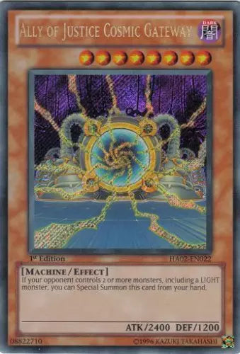 Ally of Justice Cosmic Gateway - HA02-EN022 - Secret Rare - 1st Edition - YuGiOh