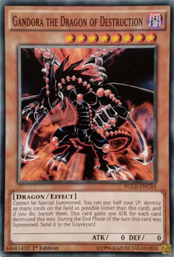 Gandora the Dragon of Destruction - YGLD-ENC03 - Common - 1st Edition - YuGiOh