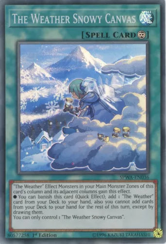The Weather Snowy Canvas - SPWA-EN036 - Super Rare - 1st Edition - YuGiOh
