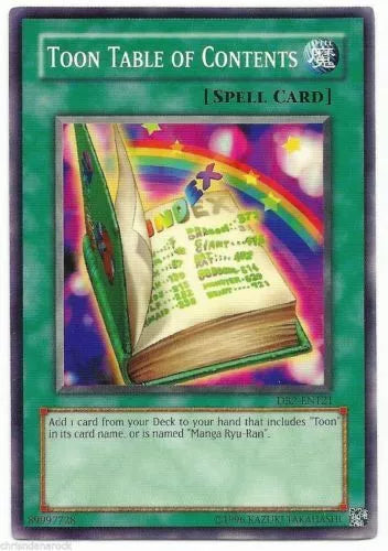 Toon Table of Contents - DB2-EN121 - Common - Unlimited Edition - YuGiOh