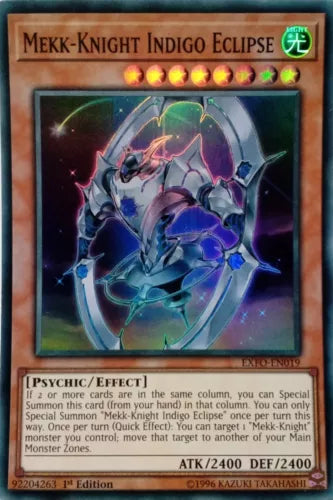 Mekk-Knight Indigo Eclipse - EXFO-EN019 - Super Rare - 1st Edition - YuGiOh
