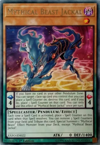 Mythical Beast Jackal - EXFO-EN022 - Rare - Mixed Editions - YuGiOh
