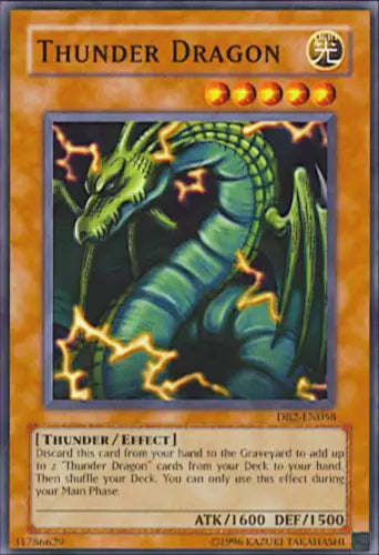 Thunder Dragon - DB2-EN058 - Common - Unlimited Edition - YuGiOh