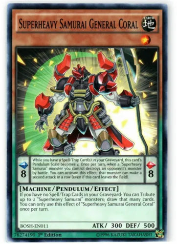 Superheavy Samurai General Coral - BOSH-EN011 - Common - UNL Edition - YuGiOh