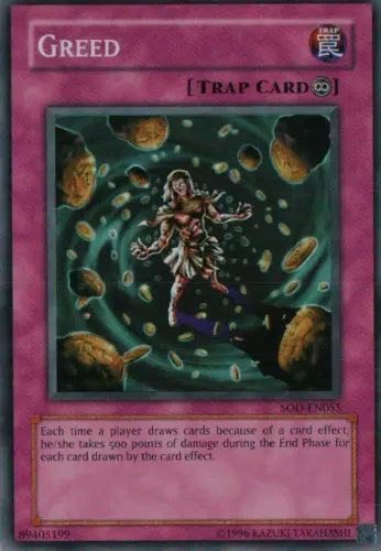 Greed - SOD-EN055 - Super Rare - 1st Edition - YuGiOh LP