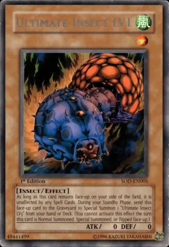 Ultimate Insect LV1 - SOD-EN005 - Rare - Mixed Editions - YuGiOh LP