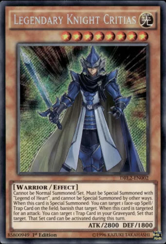 Legendary Knight Critias - DRL2-EN002 - Secret Rare - 1st Edition - YuGiOh