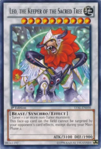 Leo, the Keeper of the Sacred Tree - LVAL-EN058 - Rare - 1st Edition - YuGiOh