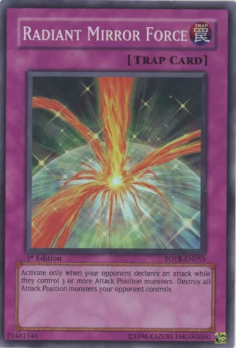 Radiant Mirror Force - FOTB-EN055 - Super Rare - 1st Edition - YuGiOh