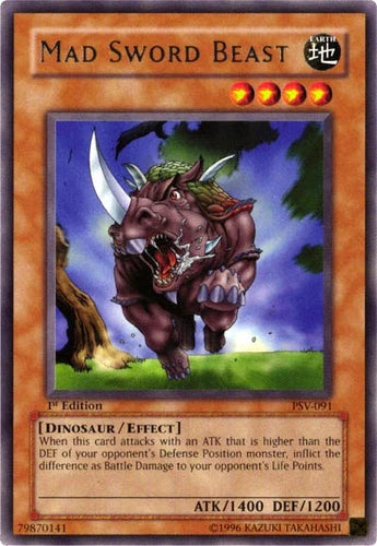 Mad Sword Beast - PSV-091 - Rare - Unlimited Edition - YuGiOh LP