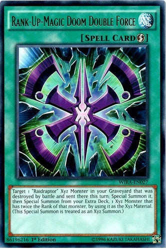 Rank-Up-Magic Doom Double Force - WIRA-EN027 - Rare - 1st Edition - YuGiOh