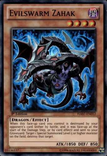 Evilswarm Zahak - HA07-EN012 - Super Rare - 1st Edition - YuGiOh
