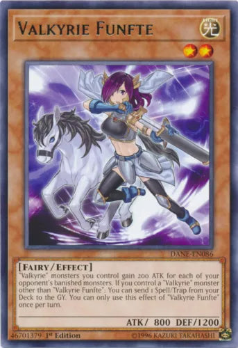 Valkyrie Funfte - DANE-EN086 - Rare - Unlimited Edition - YuGiOh