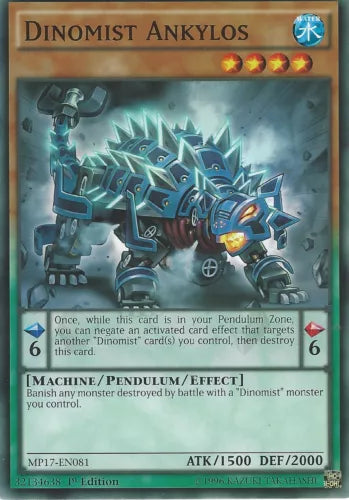 Dinomist Ankylos - MP17-EN081 - Common - 1st Edition - YuGiOh