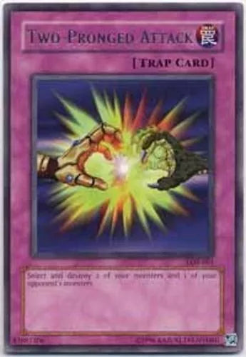 Two-Pronged Attack - LOB-061 - Rare - Unlimited Edition - YuGiOh