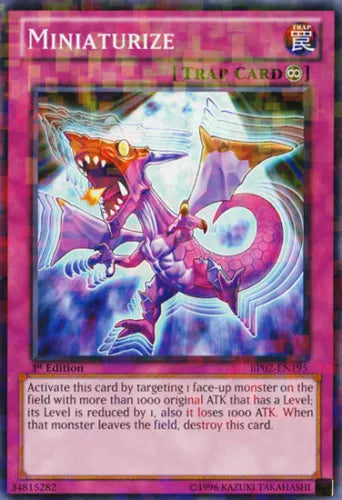Miniaturize - BP02-EN195 - Mosaic Rare - 1st Edition - YuGiOh