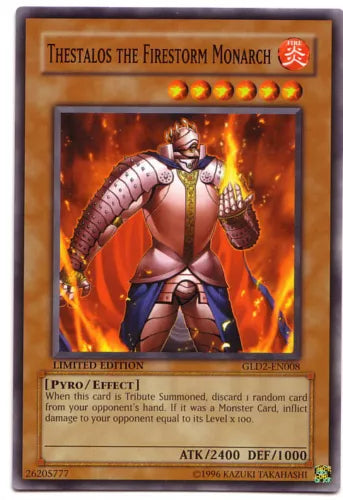 Thestalos the Firestorm Monarch - GLD2-EN008 - Common - Limited Edition - YuGiOh