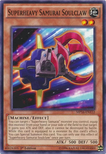 Superheavy Samurai Soulclaw - MP16-EN112 - Common - 1st Edition - YuGiOh