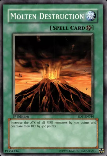 Molten Destruction - SD3-EN016 - Common - 1st Edition - YuGiOh