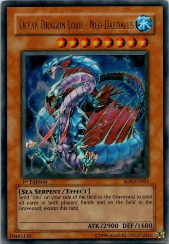 Ocean Dragon Lord - Neo-Daedalus - SD4-EN001 - Ultra Rare - 1st Edition - LP