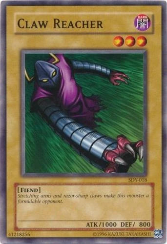 Claw Reacher - SDY-018 - Common - Unlimited Edition - YuGiOh CREASED