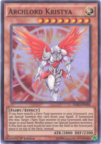 Archlord Kristya - DESO-EN050 - Super Rare - 1st Edition - YuGiOh