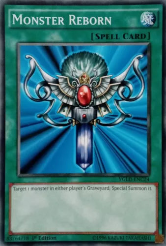 Monster Reborn - YGLD-ENC24 - Common - 1st Edition - YuGiOh