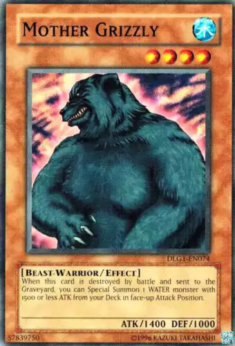 Mother Grizzly - DLG1-EN074 - Common - Unlimited Edition - YuGiOh