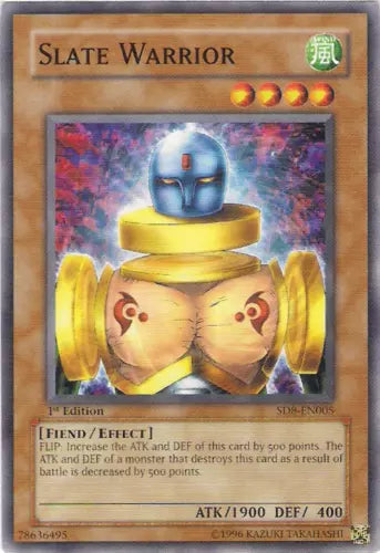 Slate Warrior - SD8-EN005 - Common - Mixed Editions - YuGiOh