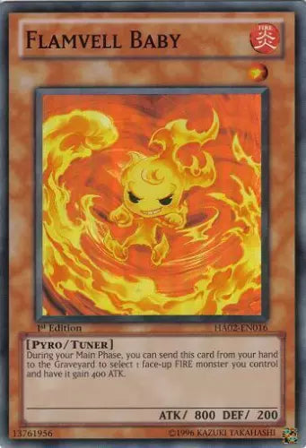 Flamvell Baby - HA02-EN016 - Super Rare - 1st Edition - YuGiOh