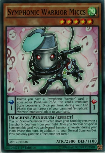 Symphonic Warrior Miccs - MP17-EN238 - Common - 1st Edition - YuGiOh