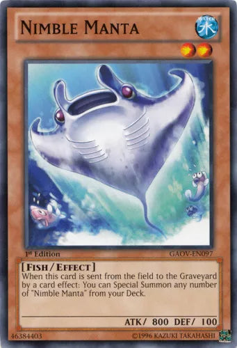 Nimble Manta - GAOV-EN097 - Common - Unlimited Edition - YuGiOh