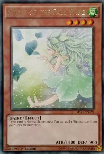 Spirit of the Fall Wind - SHVI-EN039 - Rare - 1st Edition - YuGiOh