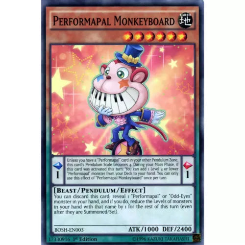 Performapal Monkeyboard - BOSH-EN003 - Common - 1st Edition - YuGiOh