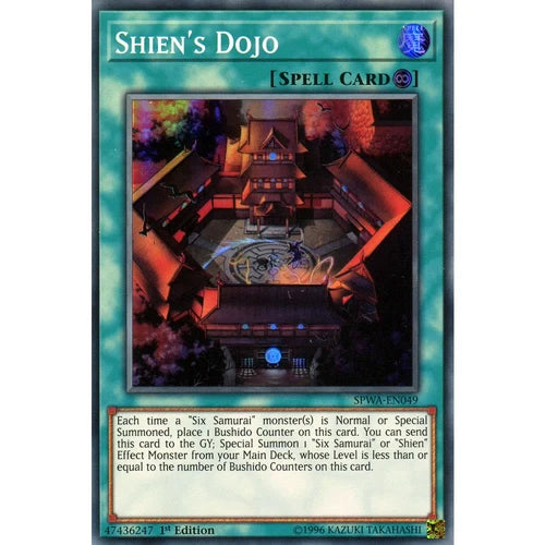 Shien's Dojo - SPWA-EN049 - Super Rare - 1st Edition - YuGiOh