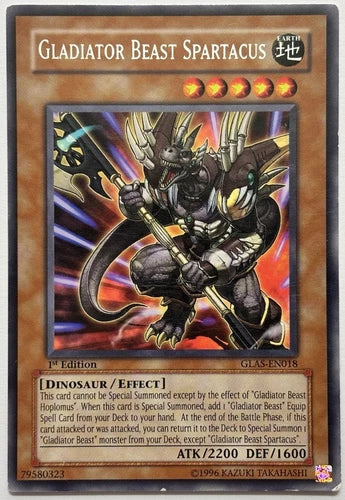 Gladiator Beast Spartacus - GLAS-EN018 - Rare - 1st Edition - YuGiOh