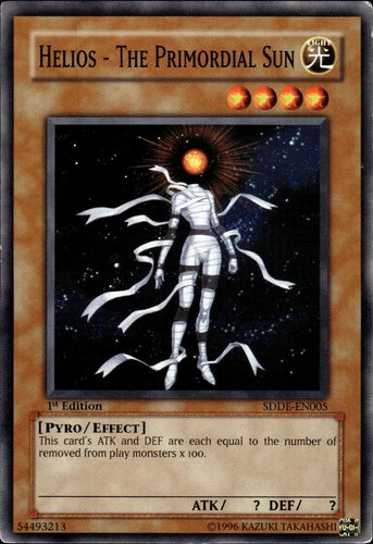 Helios - The Primordial Sun - SDDE-EN005 - Common - 1st Edition - YuGiOh