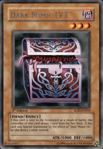 Dark Mimic LV3 - SOD-EN010 - Rare - Mixed Editions - YuGiOh LP
