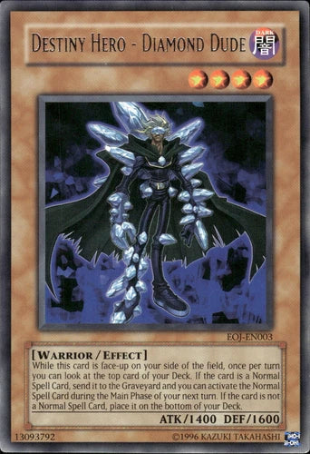 Destiny Hero - Diamond Dude - EOJ-EN003 - Rare - 1st Edition - YuGiOh