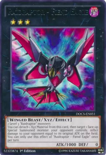 Raidraptor - Fiend Eagle - DOCS-EN051 - Rare - 1st Edition - YuGiOh