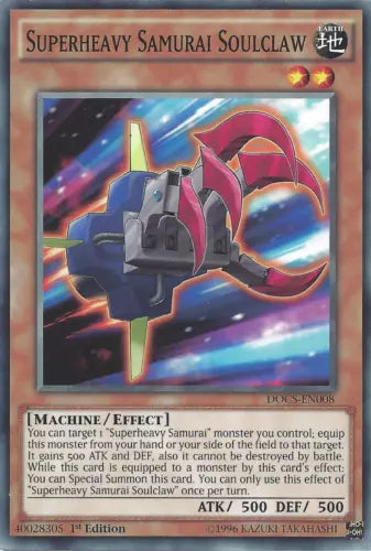 Superheavy Samurai Soulclaw - DOCS-EN008 - Common - 1st Edition - YuGiOh